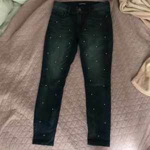 Pearl Studded Skinny Jeans